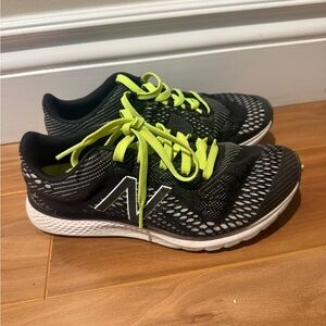 New Balance Black Sneakers with Neon Green Accents